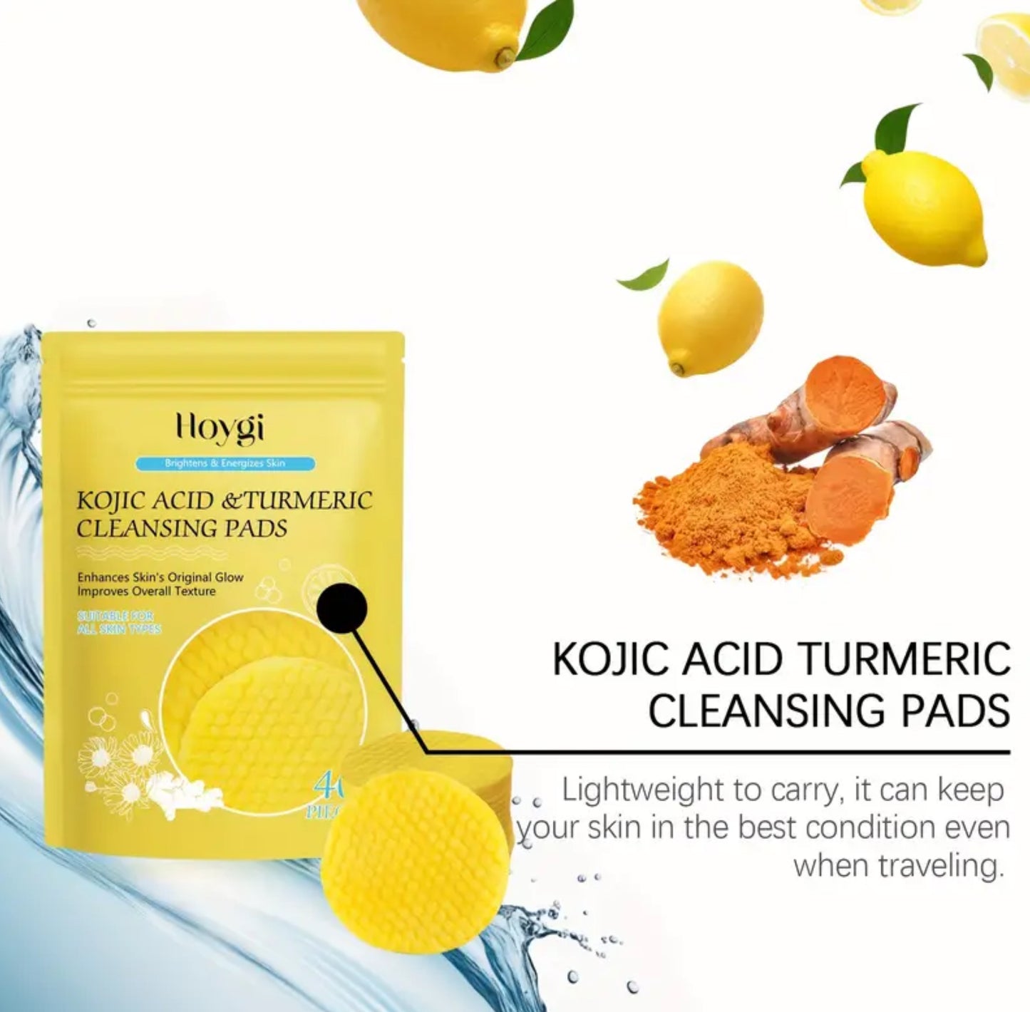 Turmeric & Kojic Acid Facial Cleansing Pads