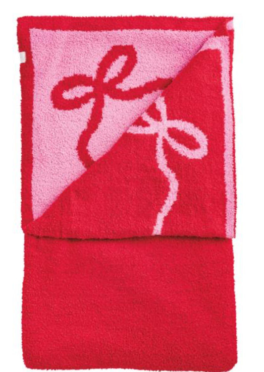 BOW CHENILLE BLANKET