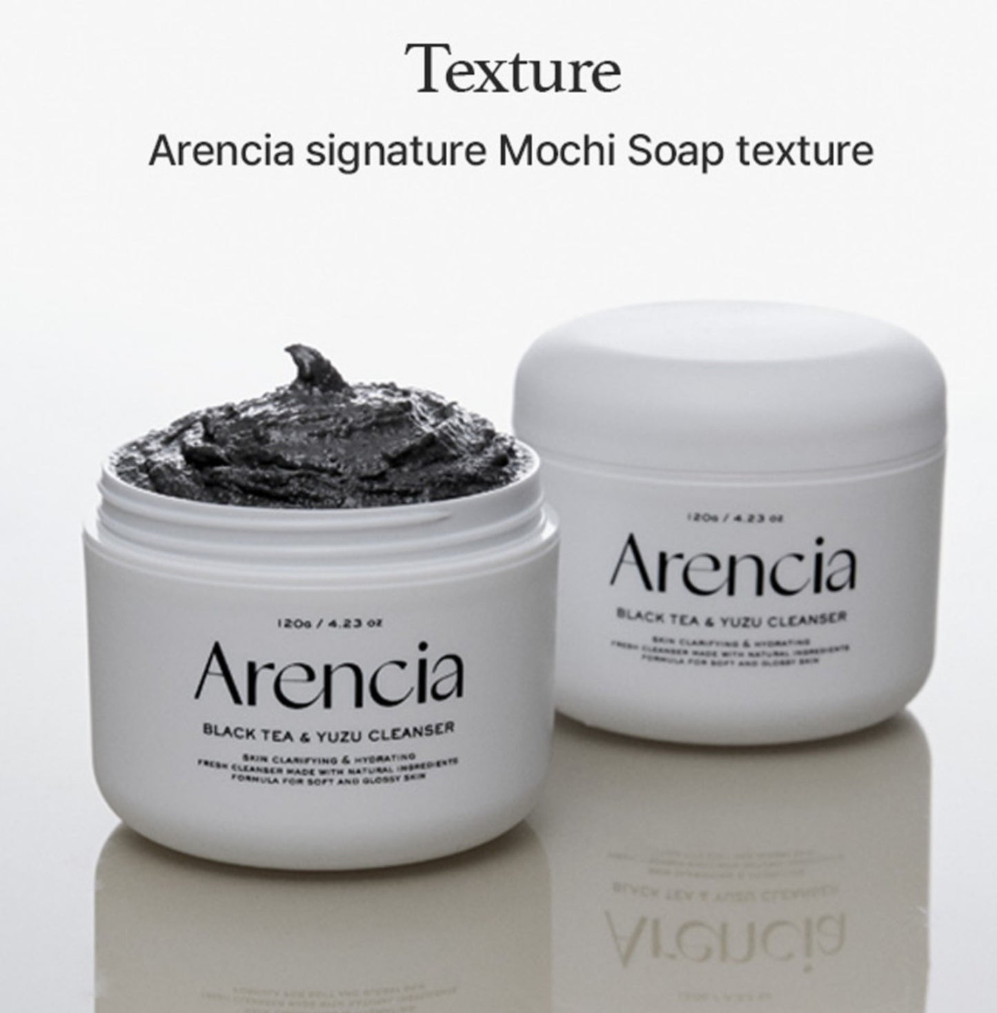 ARENCIA FRESH BLACK TEA & YUZU RICE MOCHI CLEANSER 120G / 4.23 FL.OZ