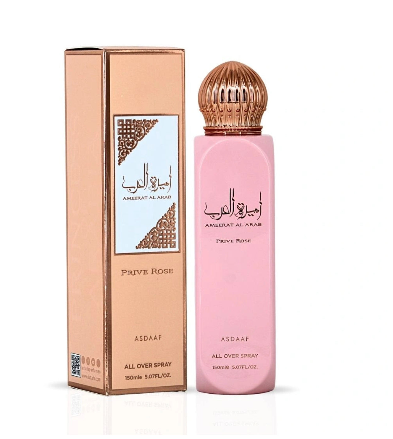 Ameerat Al Arab Prive Rose All Over Spray 150ml (5.07 Oz) By Asdaaf | A Crown Of Blooming Opulence