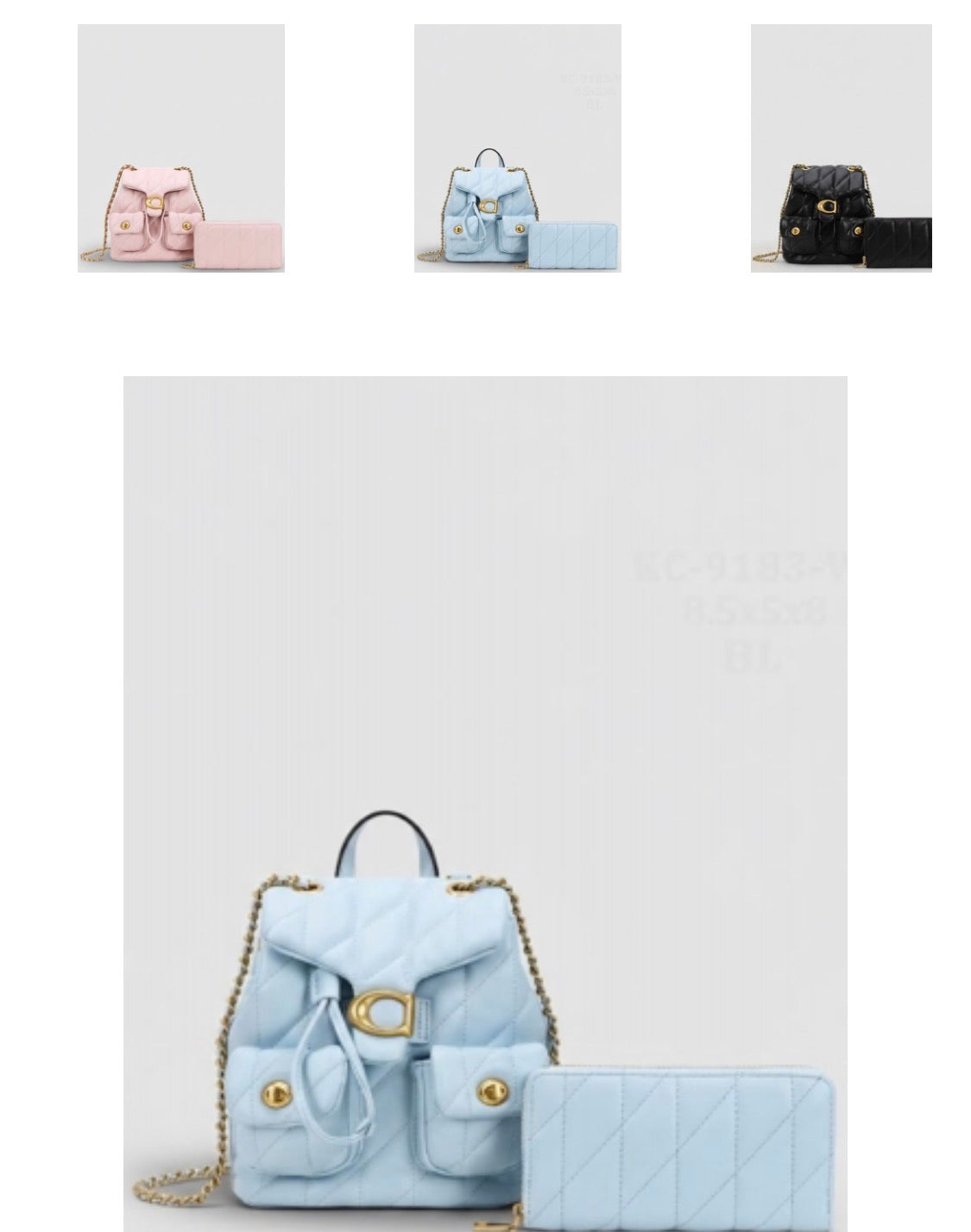Cute Fashion Backpack With Wallet KC-9183-W