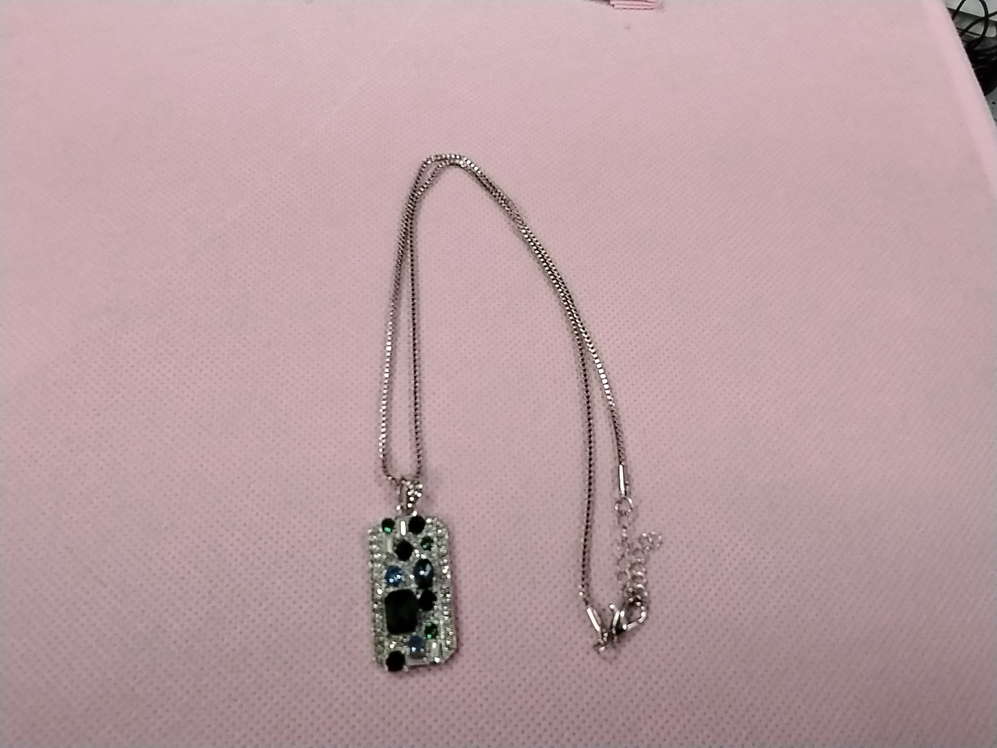 Multi stone green blue necklace