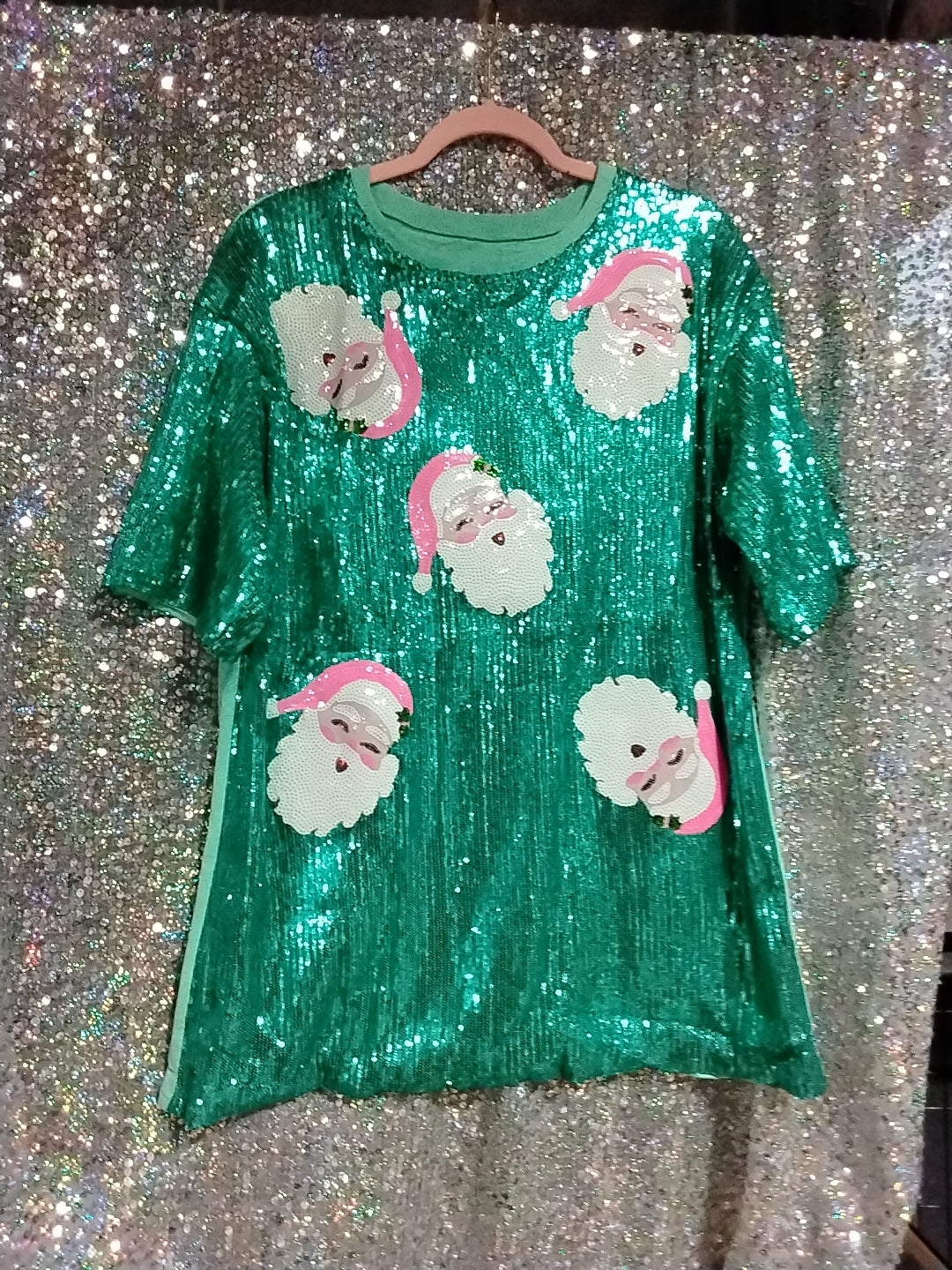 Teal Santa Shirt-
