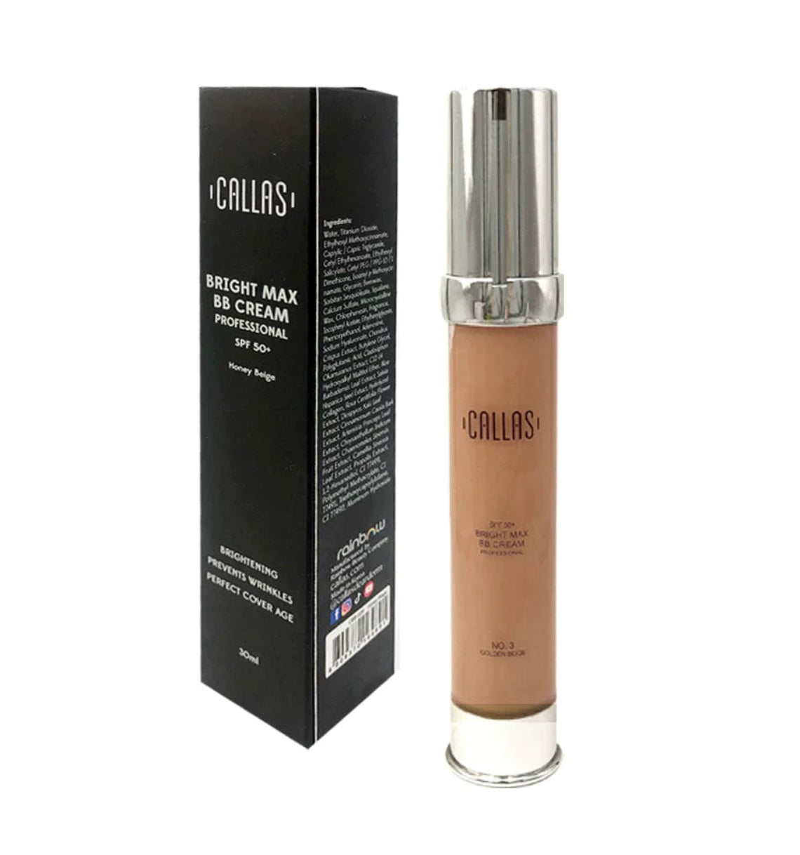 Callas Bright Max BB Cream Professional SPF50+ 02 Honey Beige