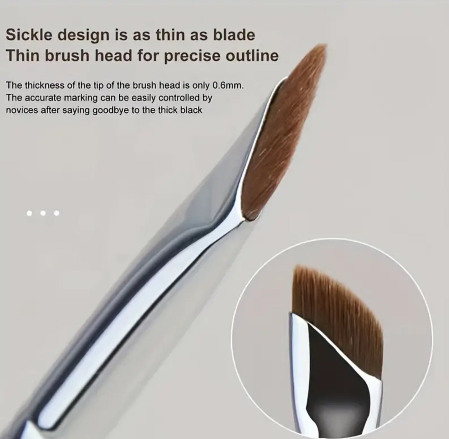 5pcs Brush Knife Edge Makeup Brush Liquid Eyeliner Brush Ultra Thin Fine Oblique Angle Flat Head Eyebrow Brush