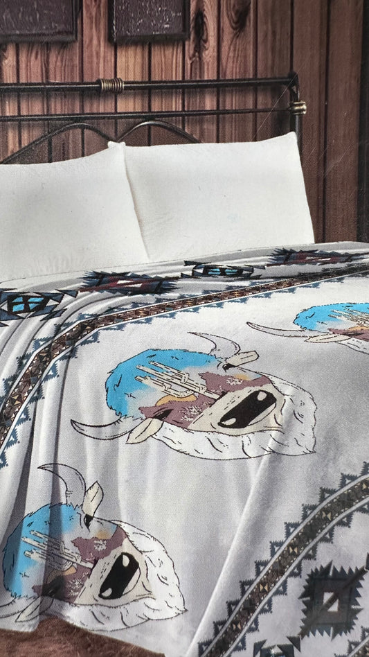 THIN THROW BLANKET - Southwest Buffalo TWIN