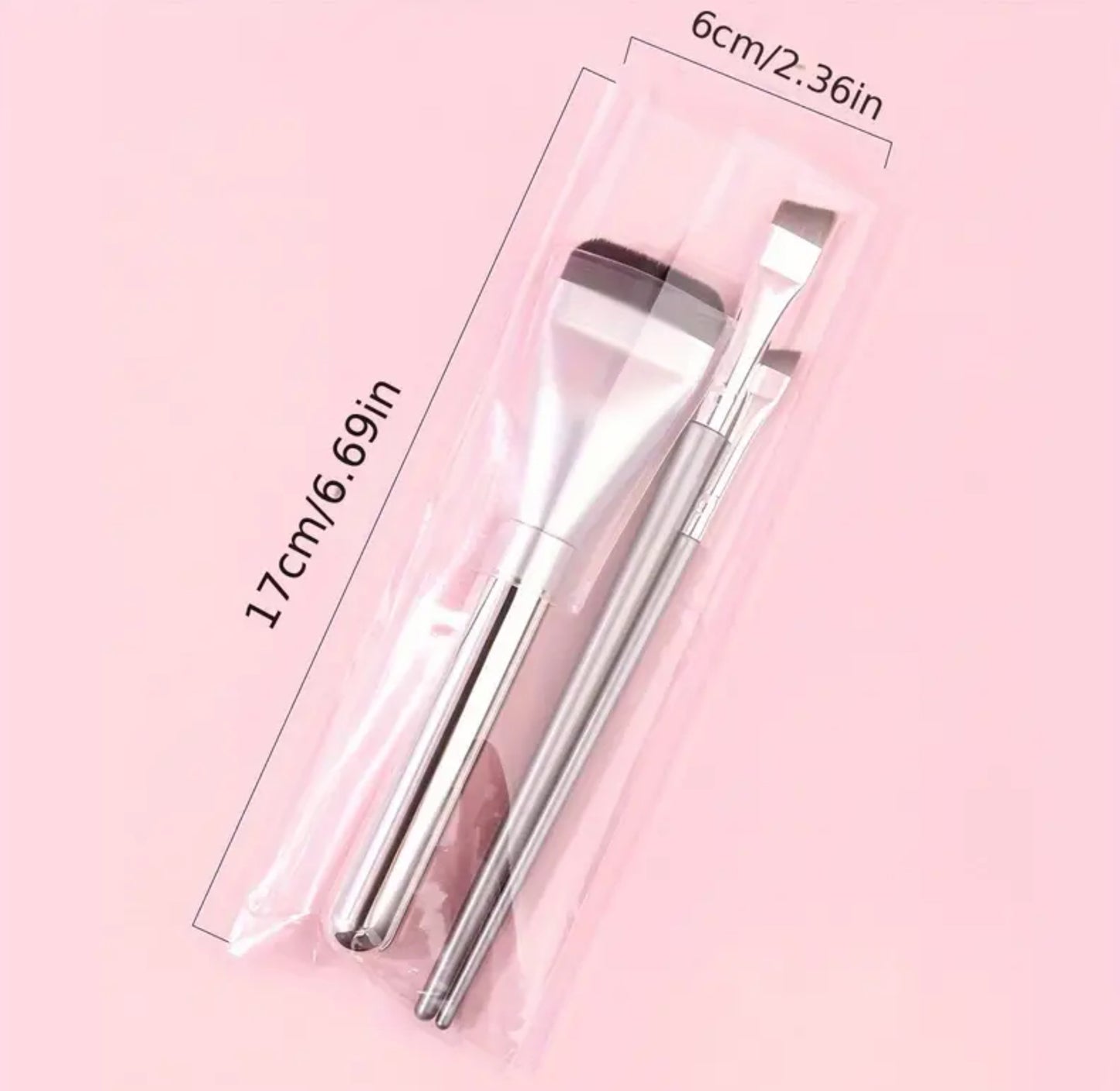 Silver 3pcs/Makeup Brushes Set