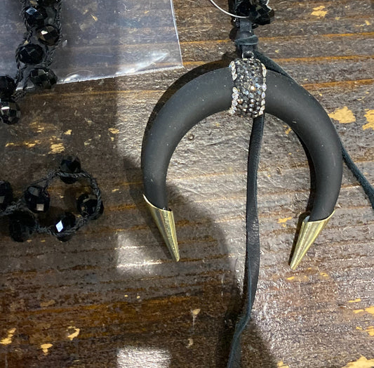 Black moon pendant