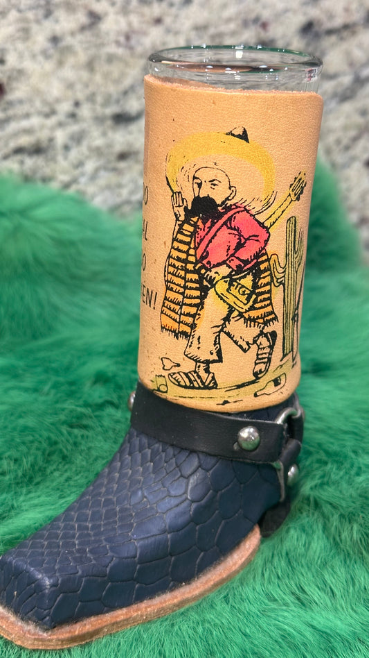 Blue Shot Glass Boots