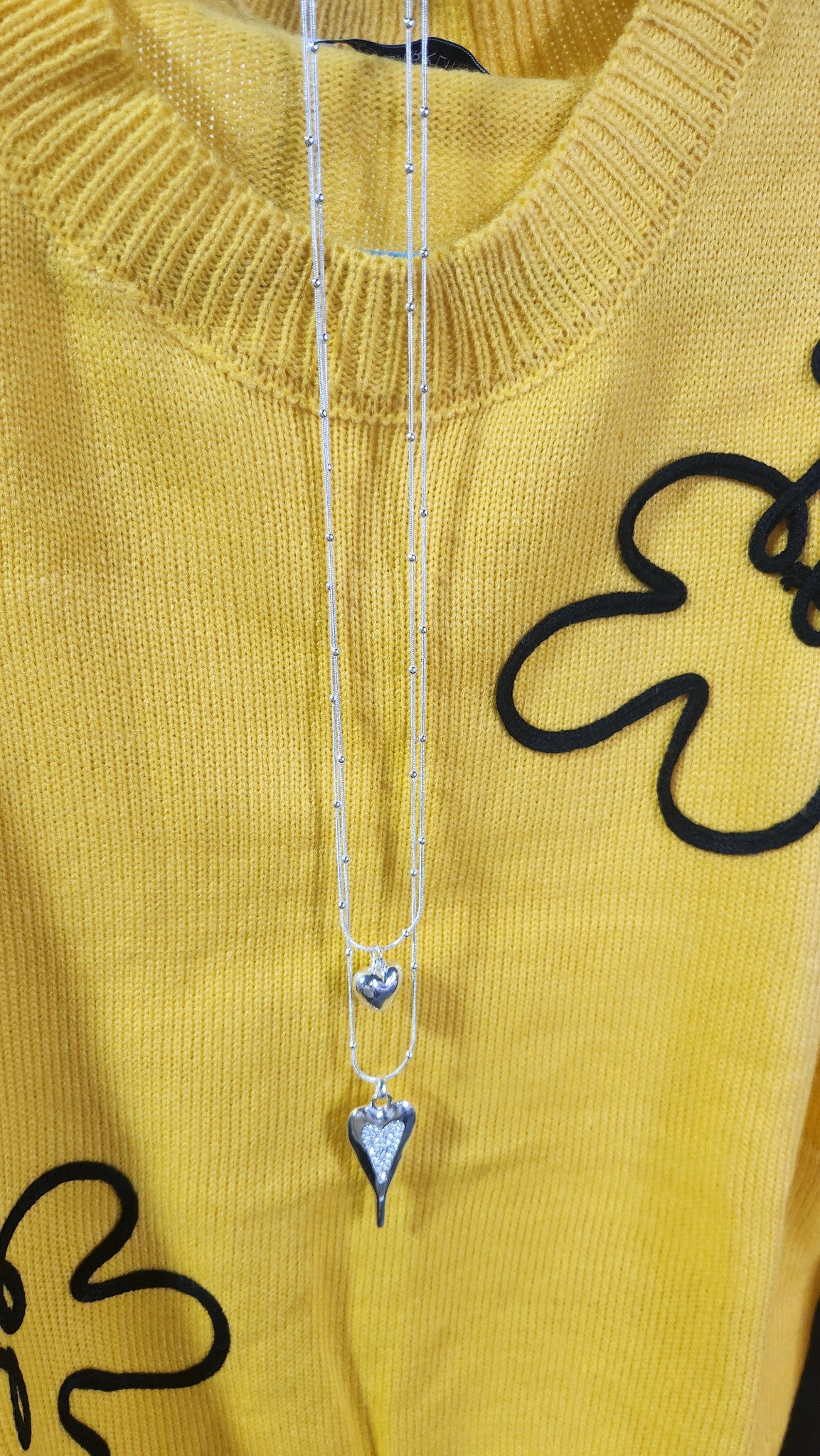 DOUBLE HEARTS π NECKLACE