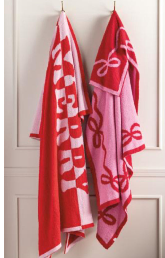 BE MERRY CHENILLE BLANKET