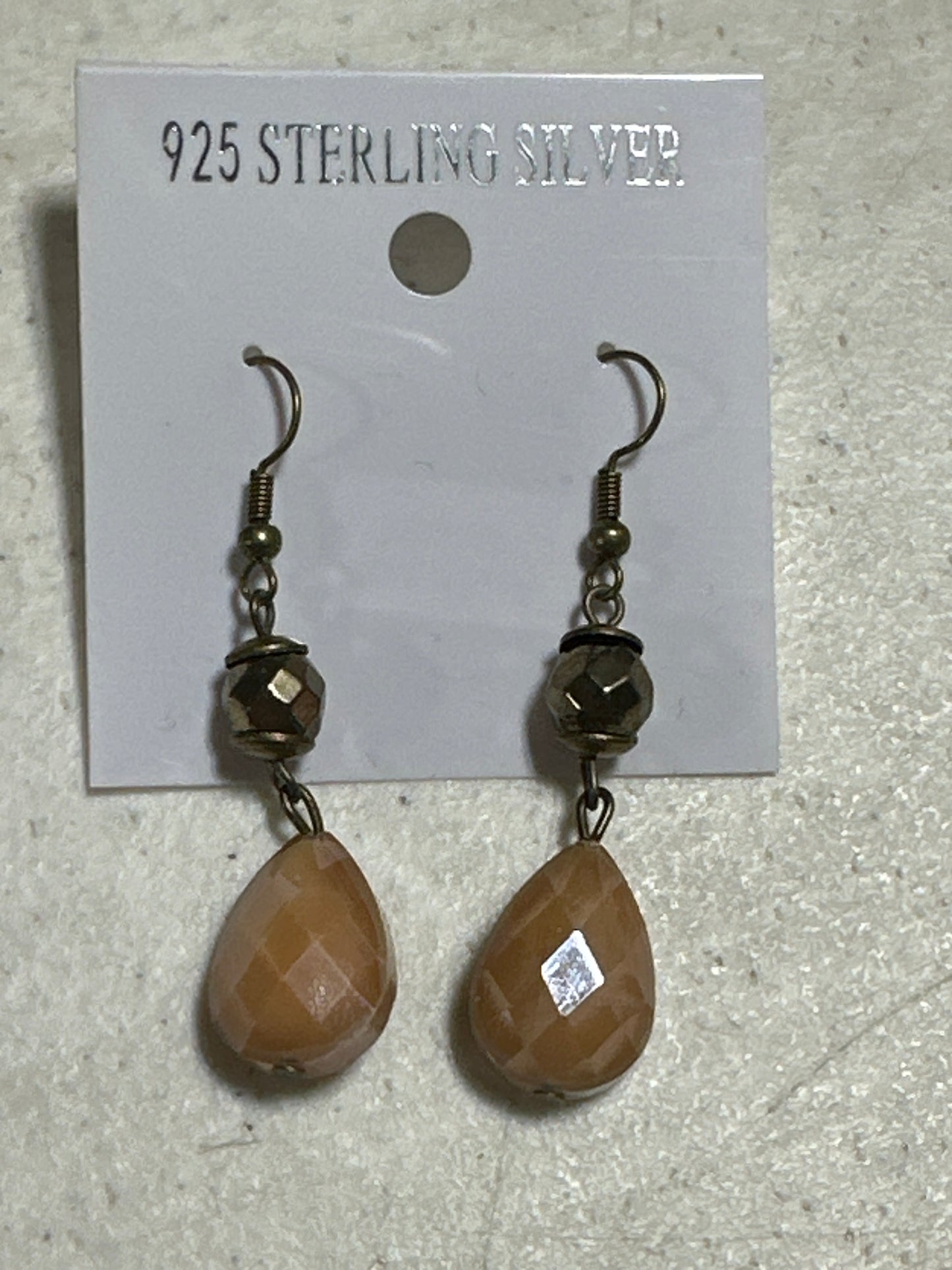 Peach Teardrop earrings