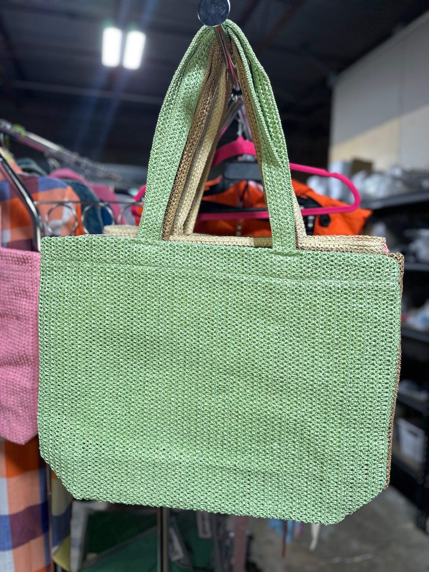 Wicker Beach Bag Solid colors