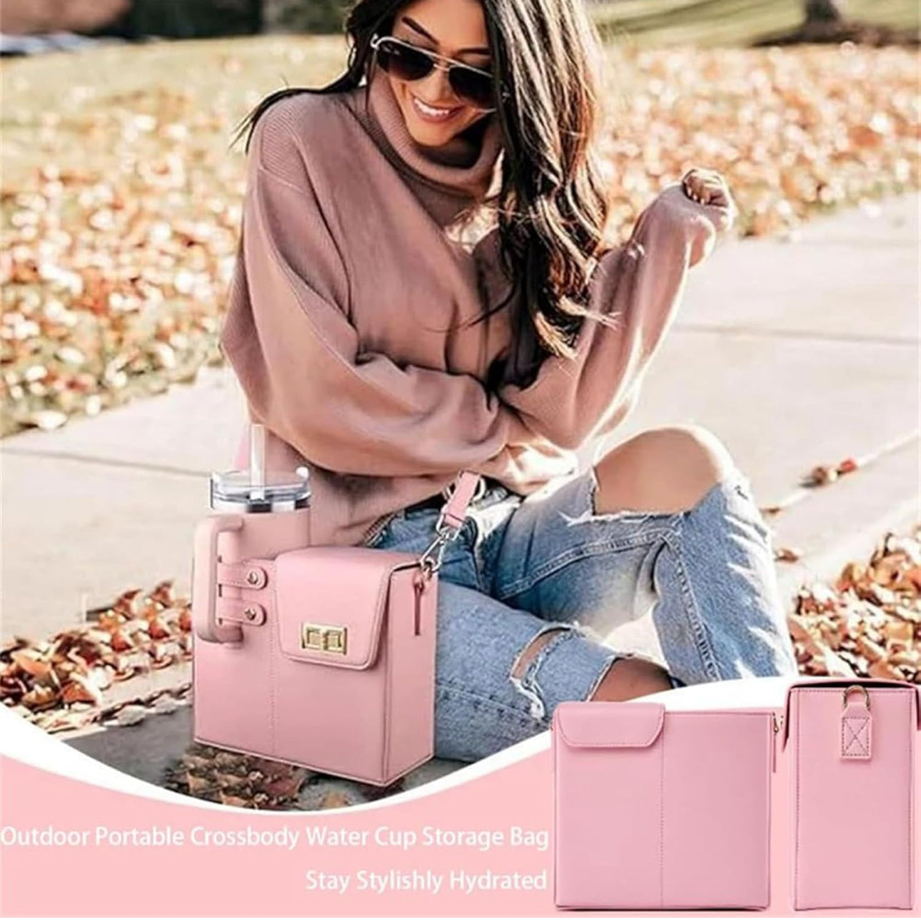 Tumbler Holder With Shoulder Strap