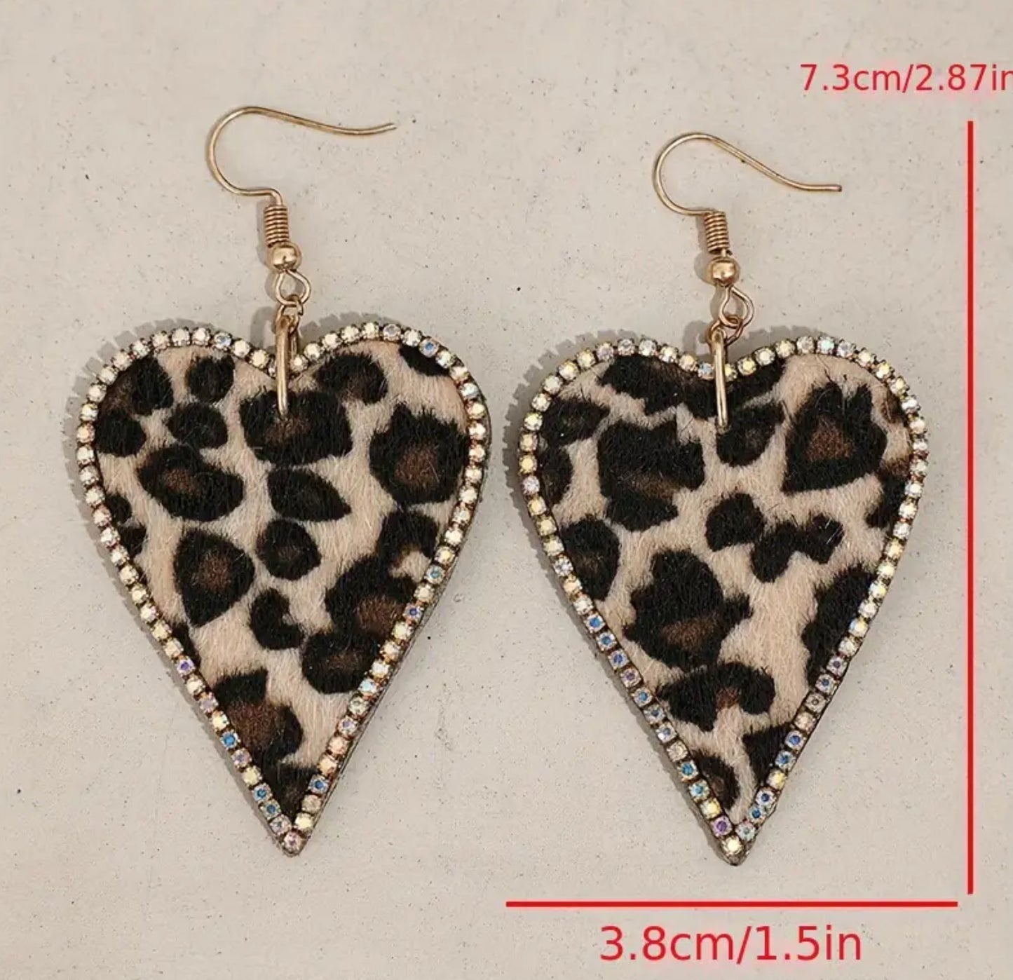 Heart Shape Leopard earrings