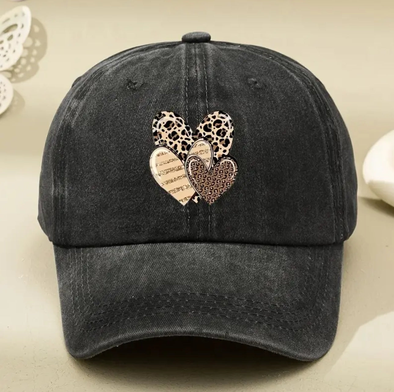 HEART LEOPARD HAT