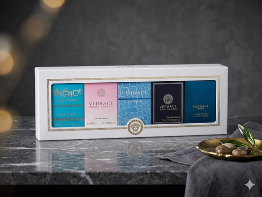Versace Mini Perfume Collection Set – 5 Piece Luxury Gift Set