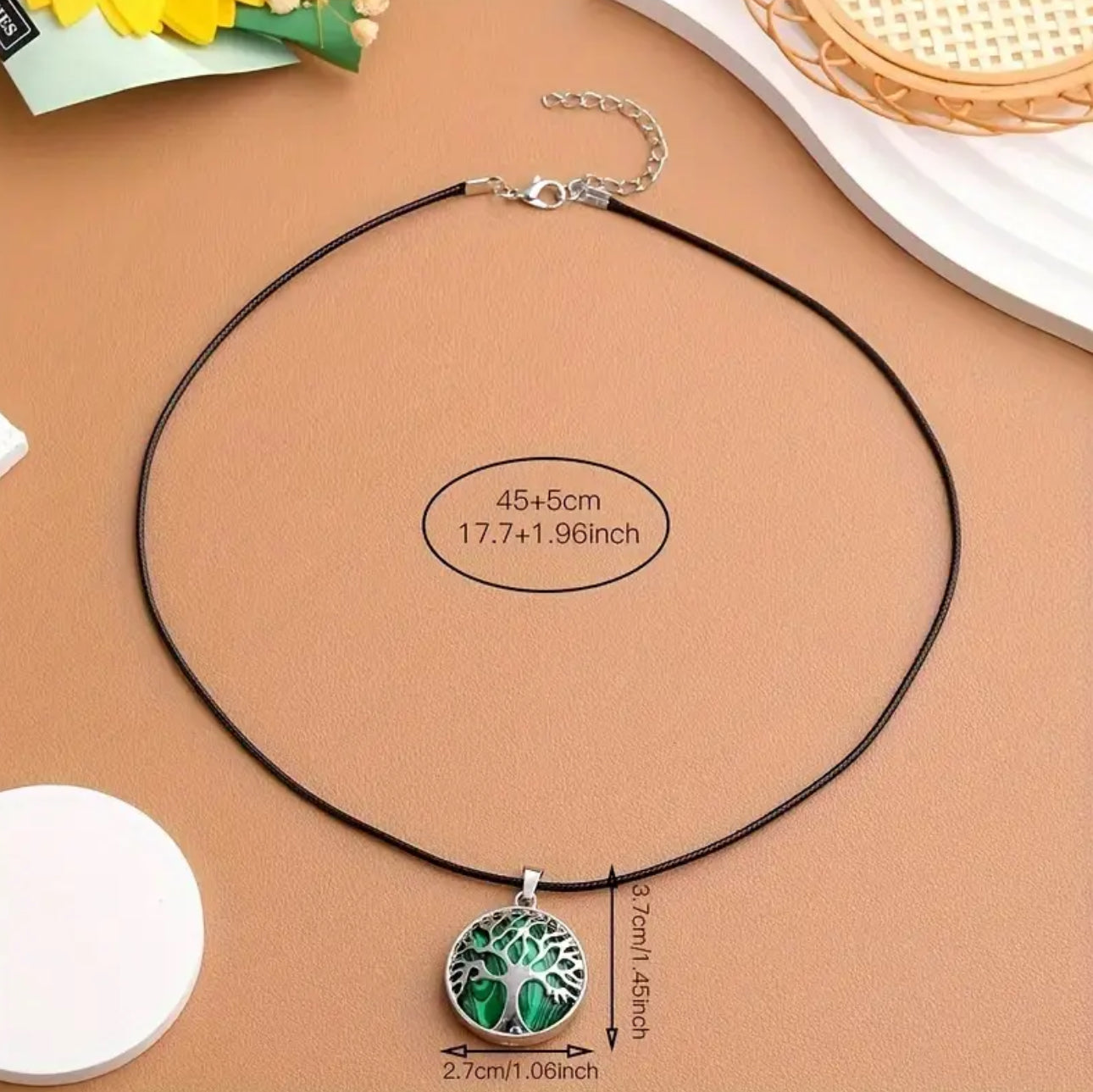 Natural Stone Tree Of Life Pendants
