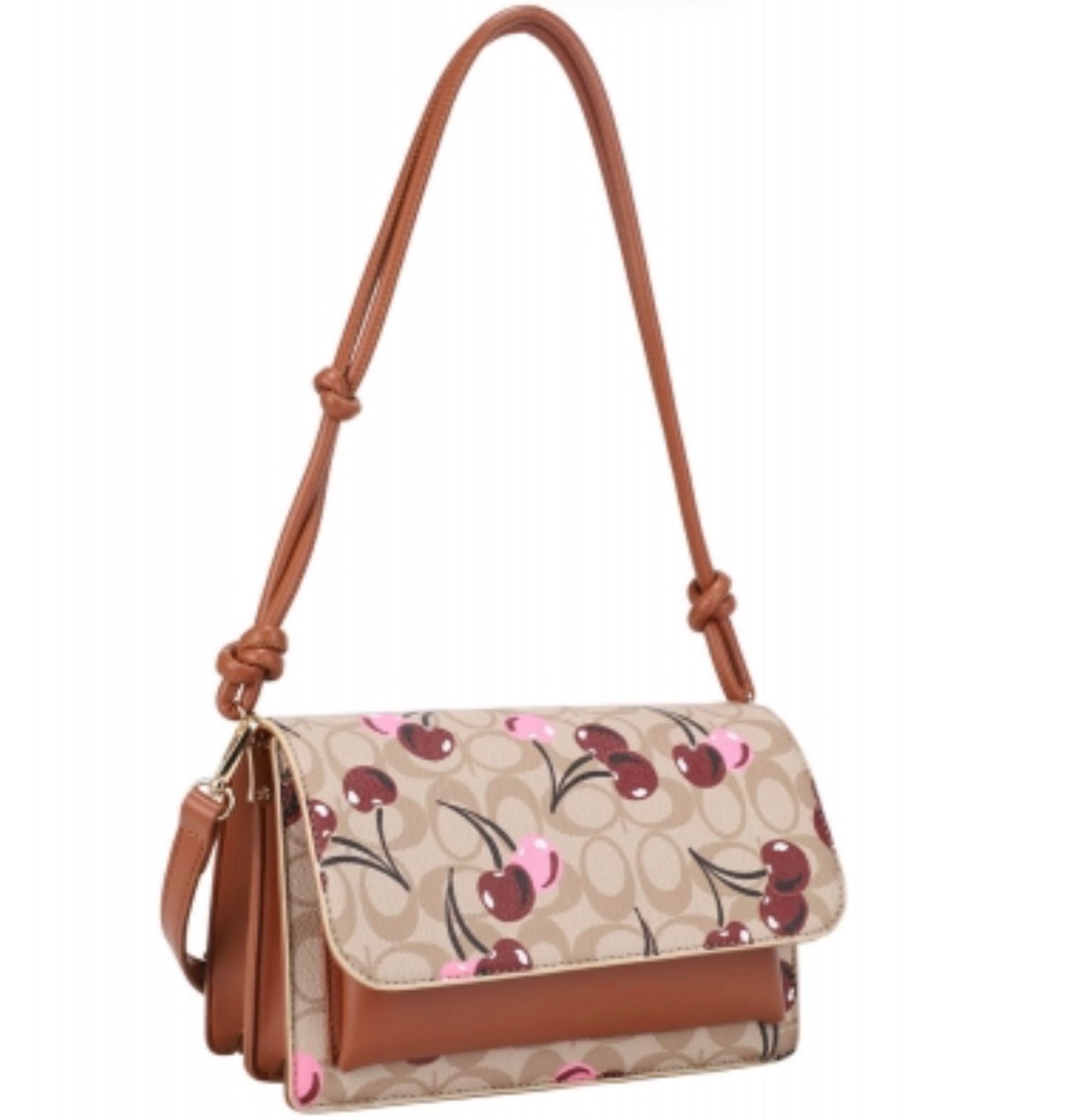 20762 Cream cherry bag