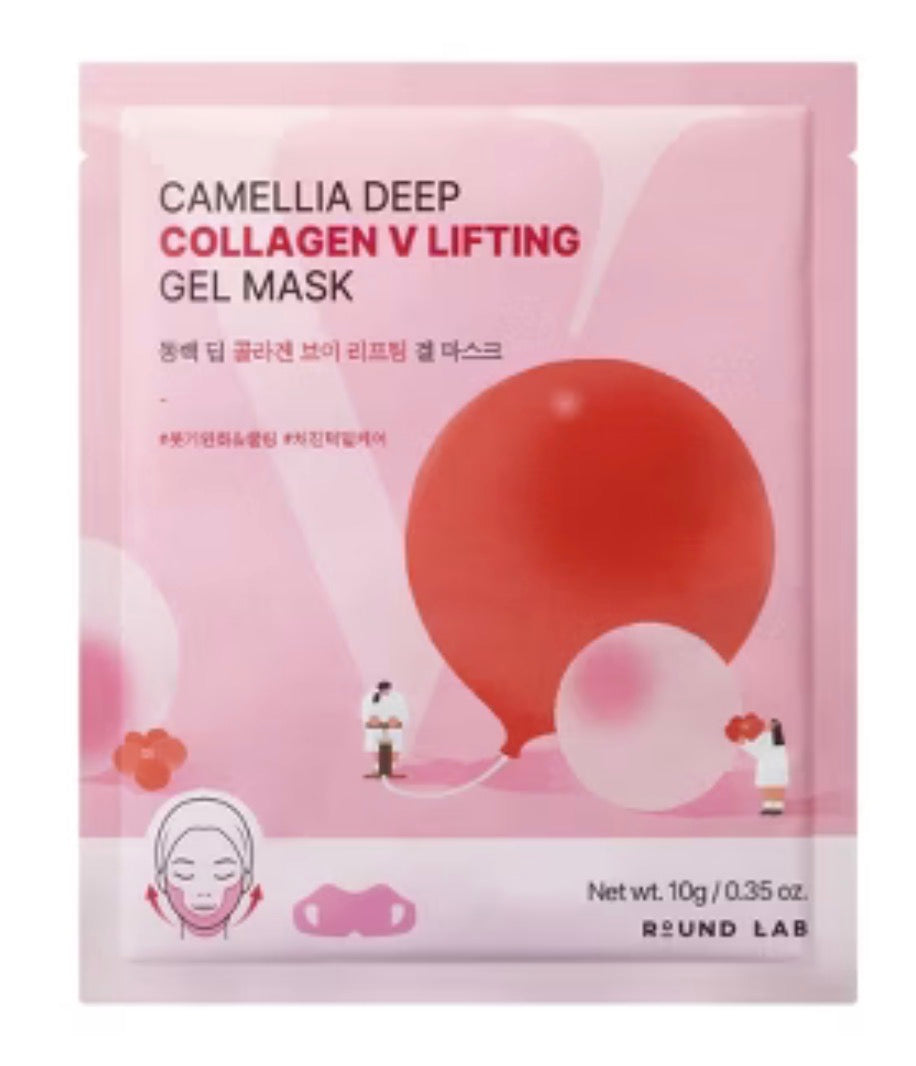 Round Lab Camellia Deep Collagen V Lifting Gel Mask: Brightening, Hydrating, Niacinamide, Normal Skin