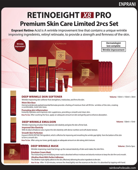 ENPRANI RETINO EIGHT X8 PRO SKIN CARE SET PREMIUM LIMITED