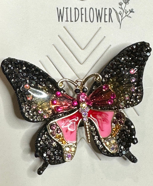 Black Gold Butterfly Pin