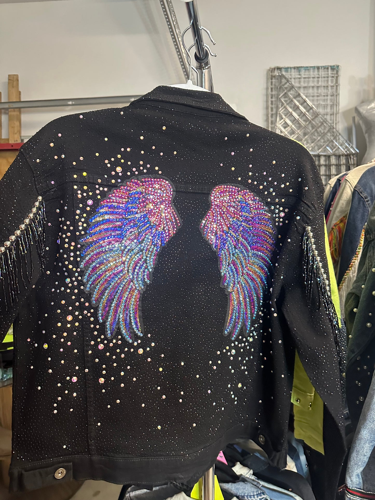 Black Purple Angel Wings