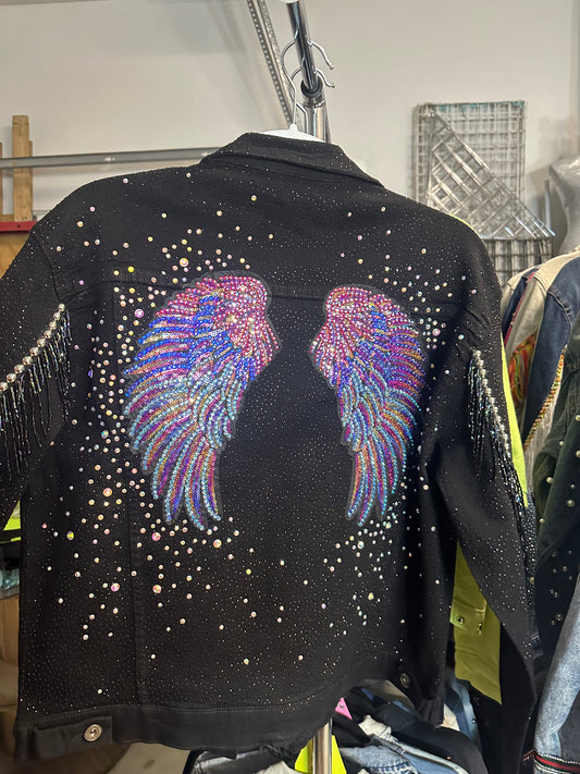 Black Purple Angel Wings