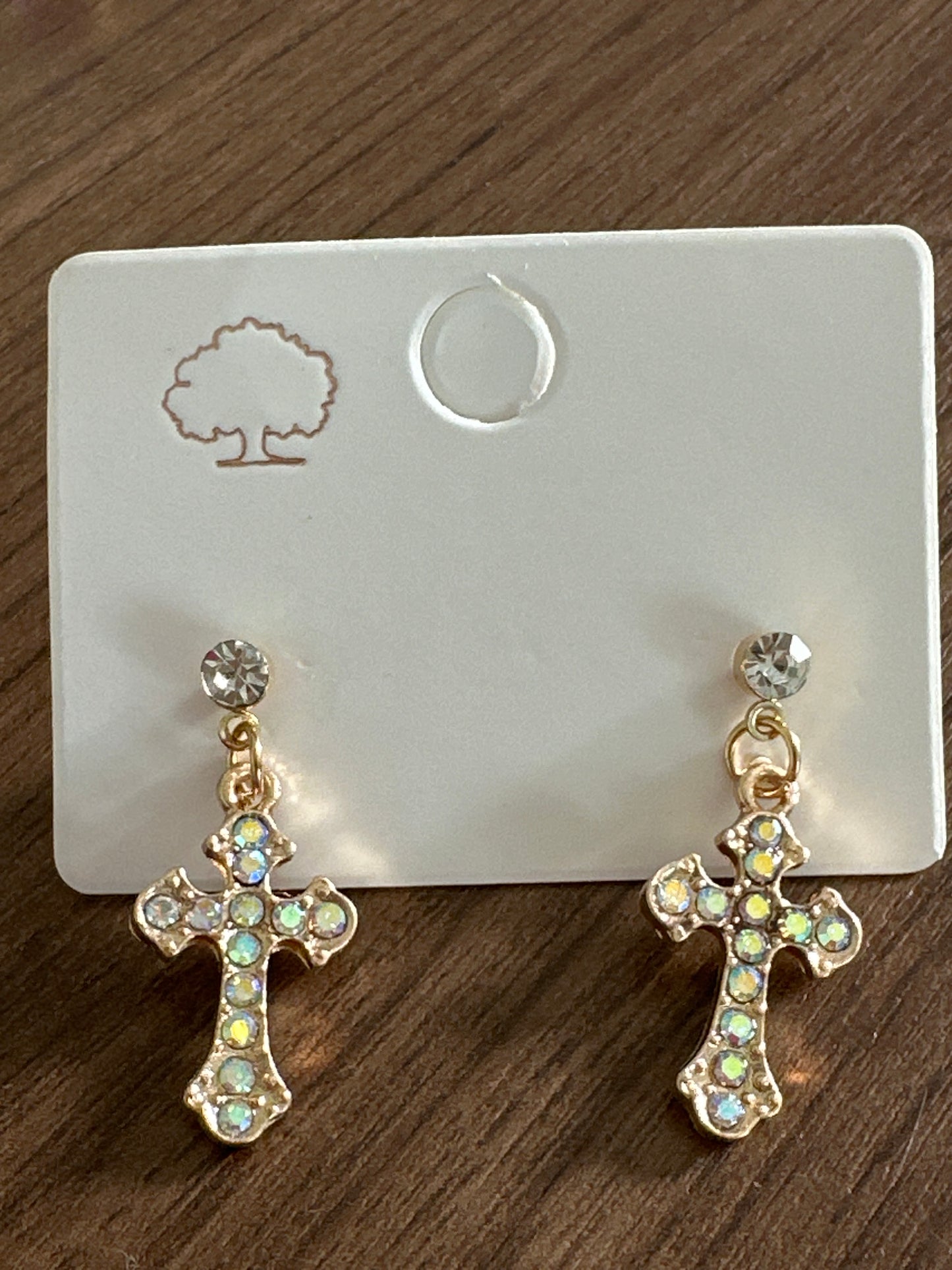 Gold Cross Earrings