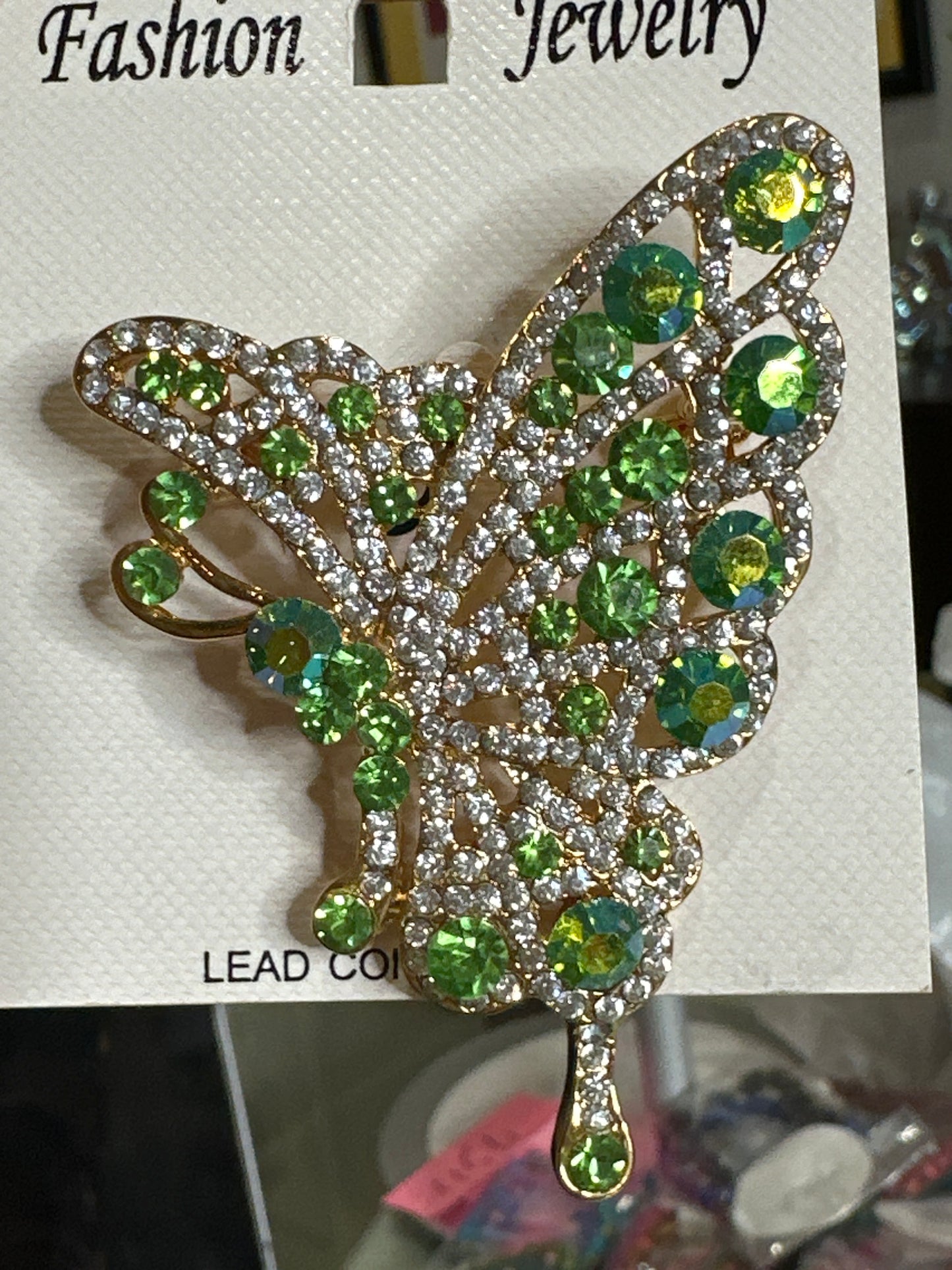 Green Butterfly Pin