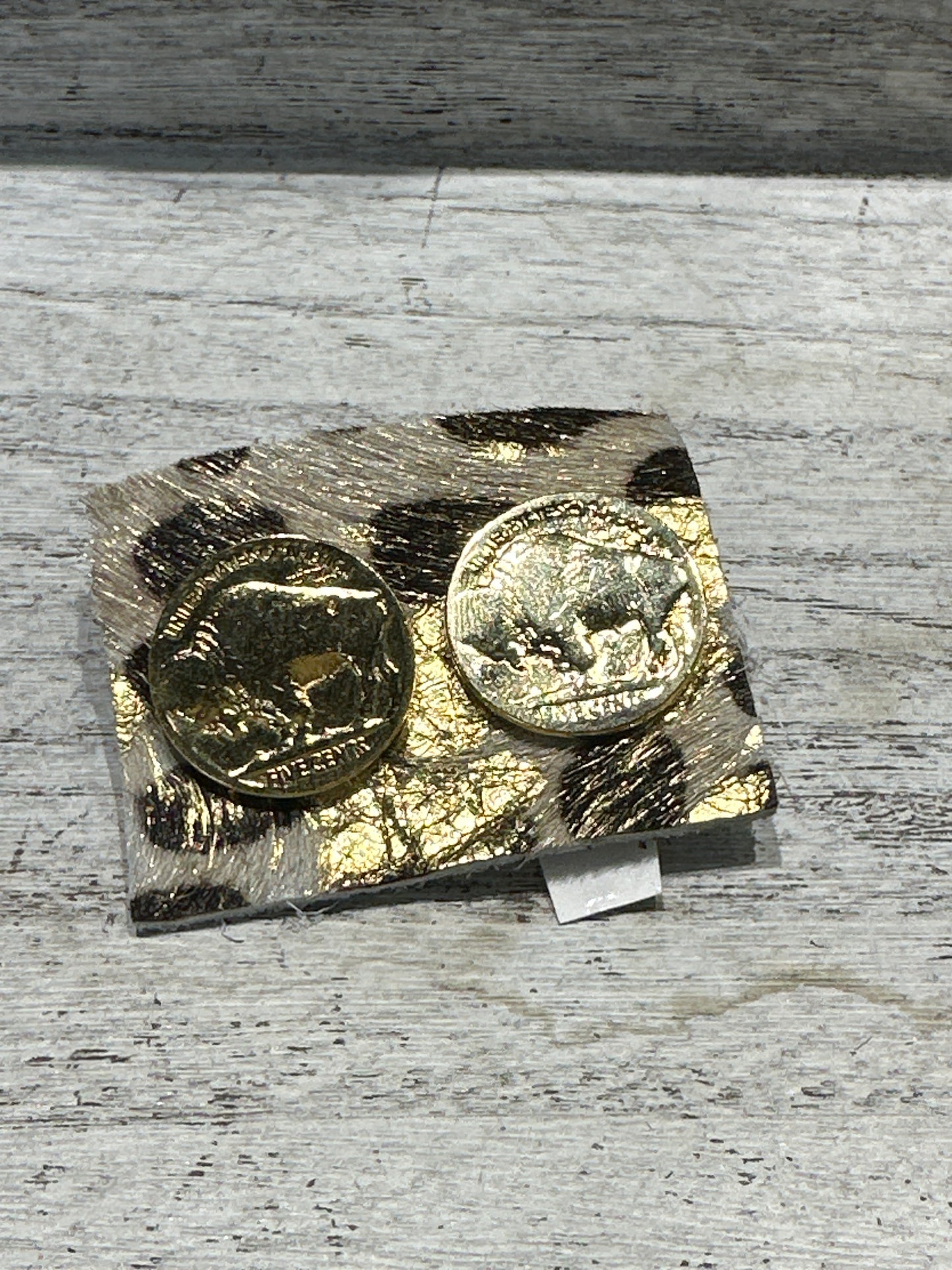 Gold Buffalo Earrings