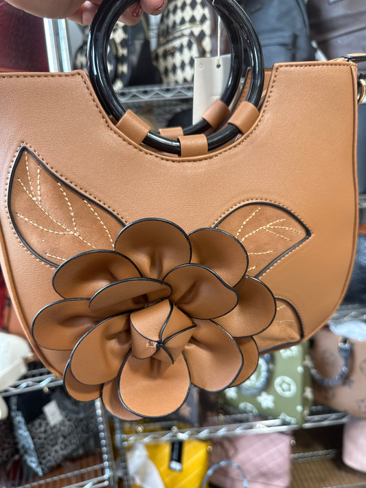 3D Flower Round Top Handle Satchel LHU460-1