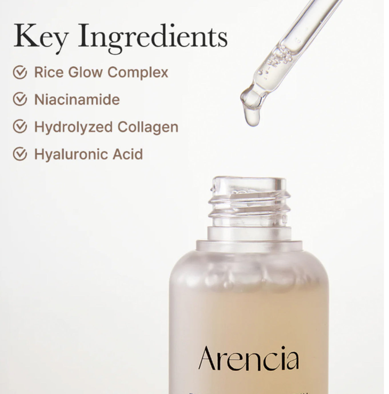 ARENCIA RICE MUCIN GLOW SERUM 8 - 30ML / 1.01 FL.OZ