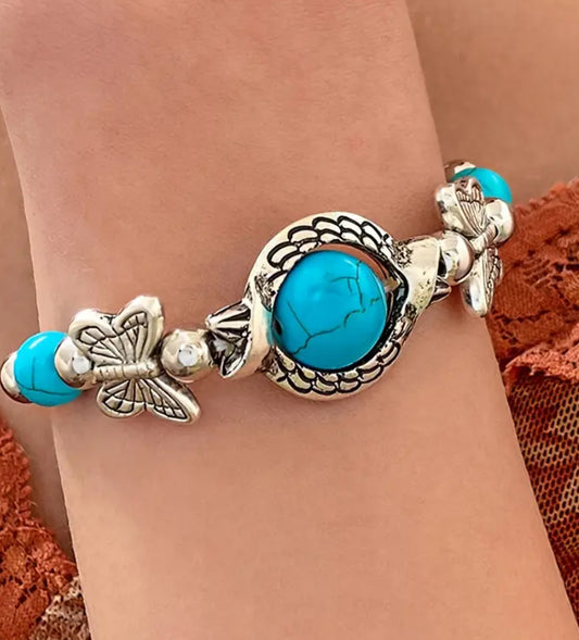 Turquoise Butterfly Bracelet