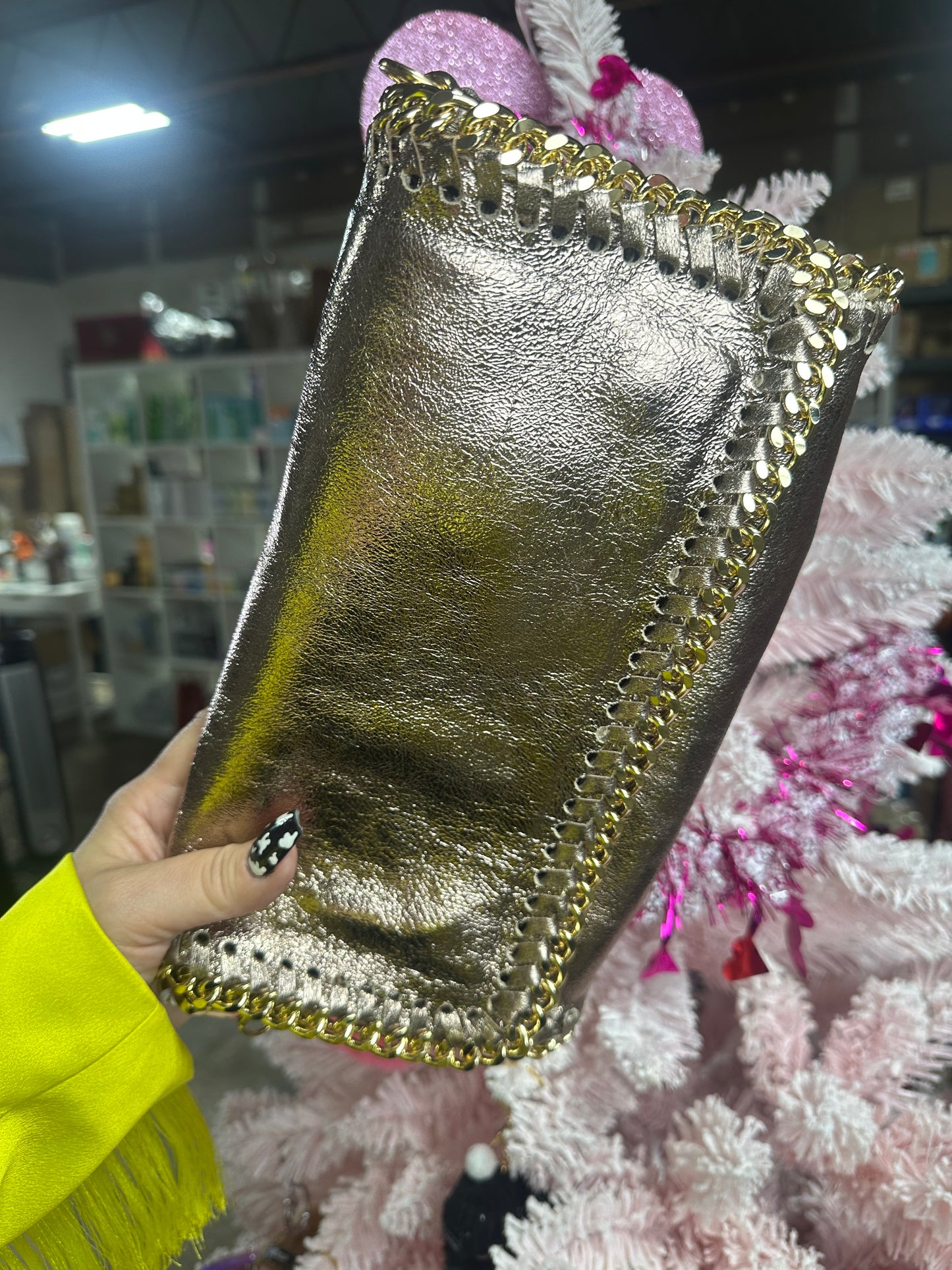 GF0394 ITALIAN LEATHER LARGE BAG -copper