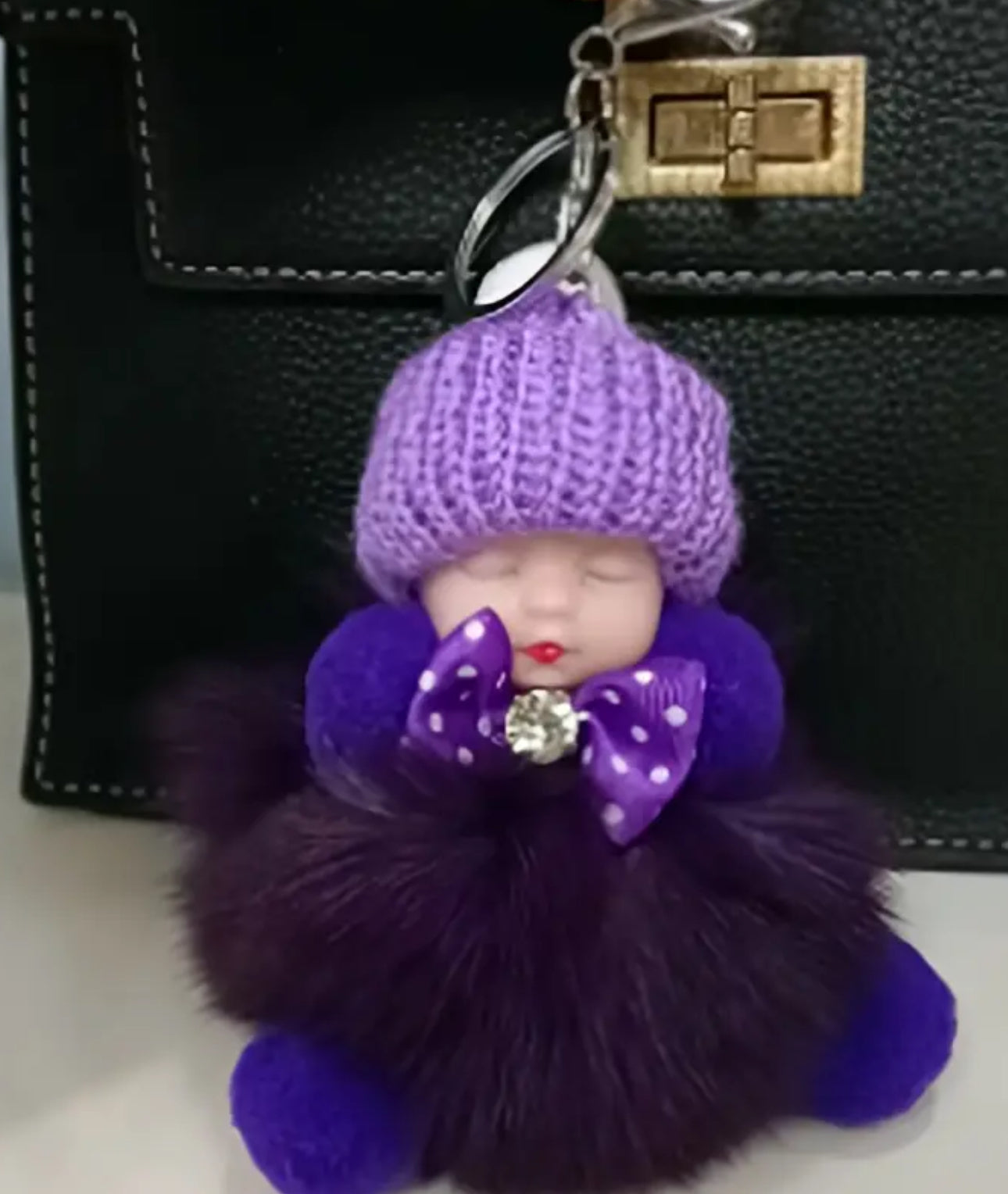 Sleepy Ruby Doll Key Chain