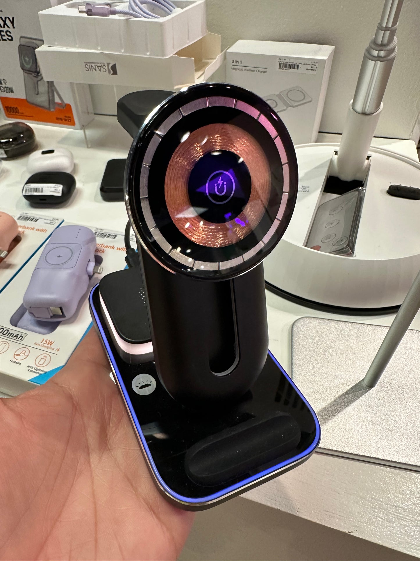 Four in one magnetic wireless charging stand