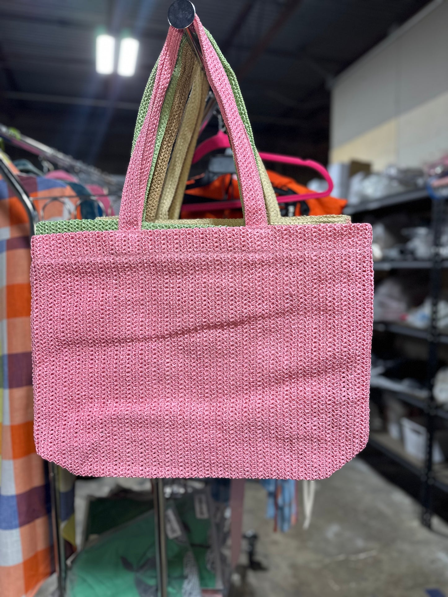 Wicker Beach Bag Solid colors