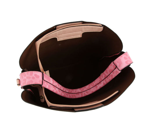 Leopard Colorblock D-ring 2-in-1 Hobo Shoulder Bag DV0677