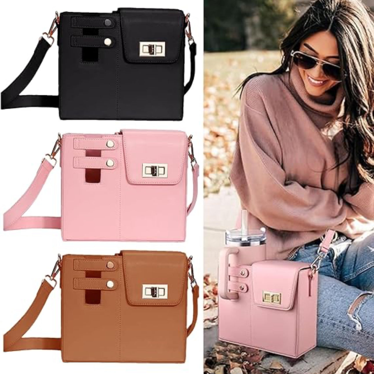 Tumbler Holder With Shoulder Strap