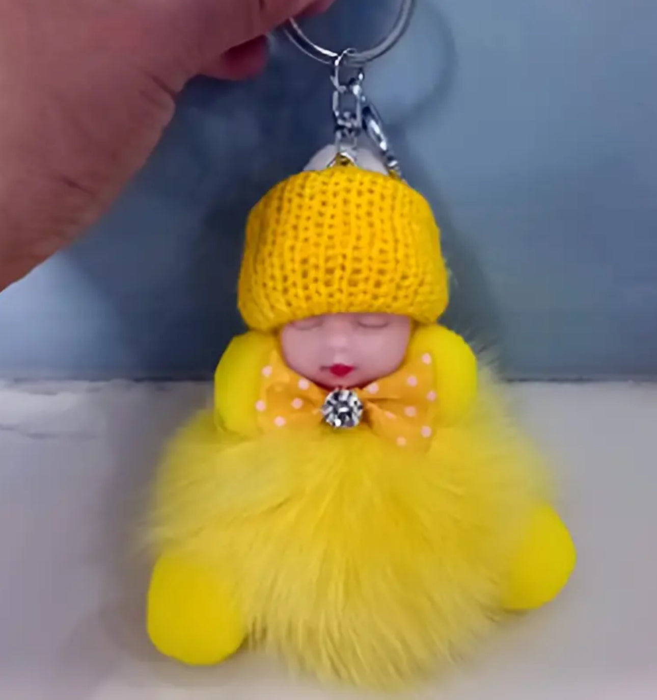 Sleepy Ruby Doll Key Chain