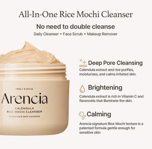 ARENCIA CALENDULA RICE MOCHI CLEANSER 120G / 4.23 FL.OZ