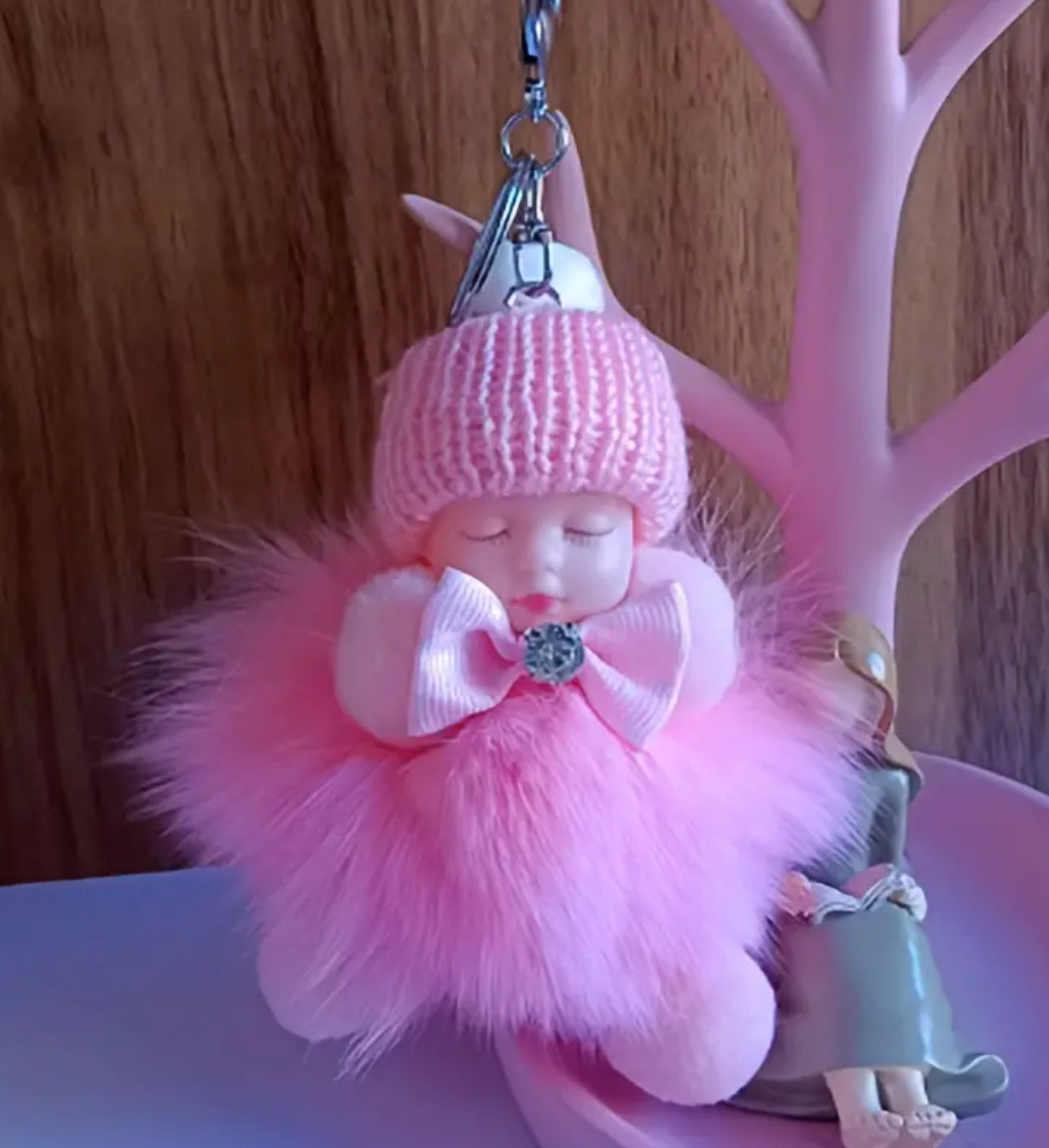 Sleepy Ruby Doll Key Chain