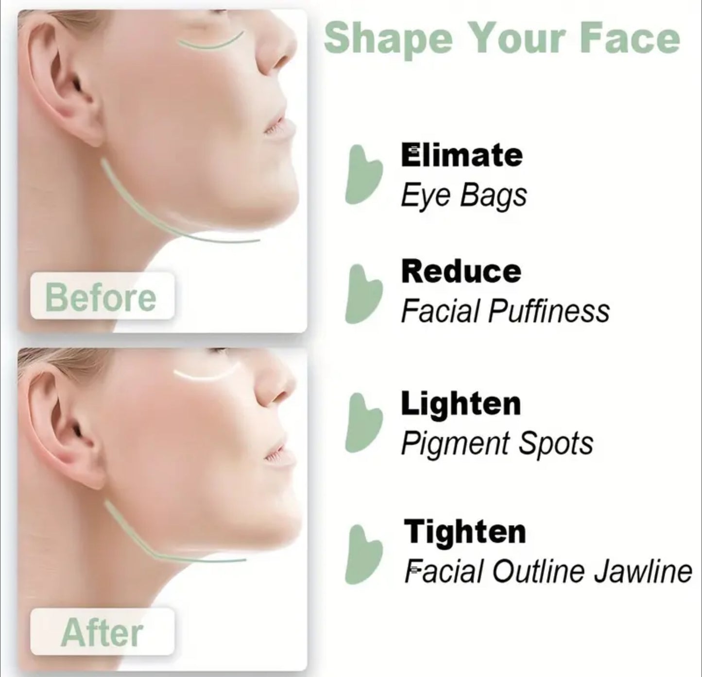 Heart Shape Gua Sha Stone