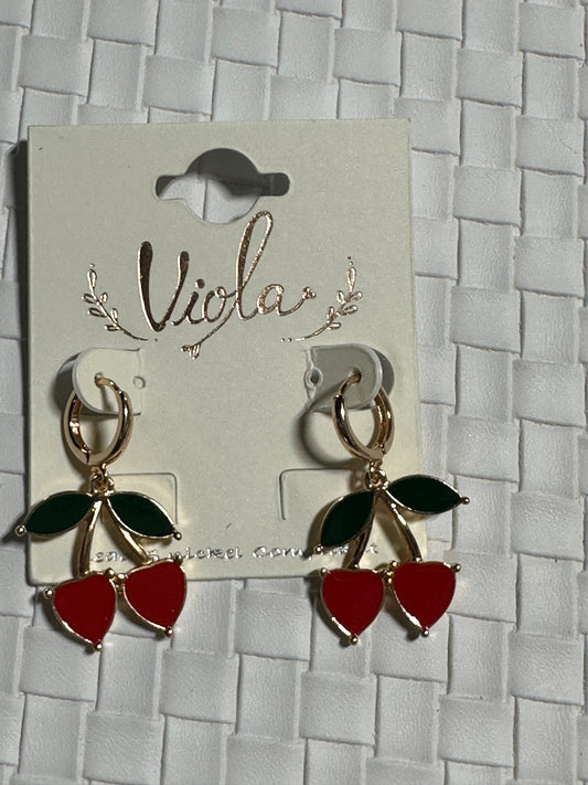 Cherry 🍒 Earrings Viola