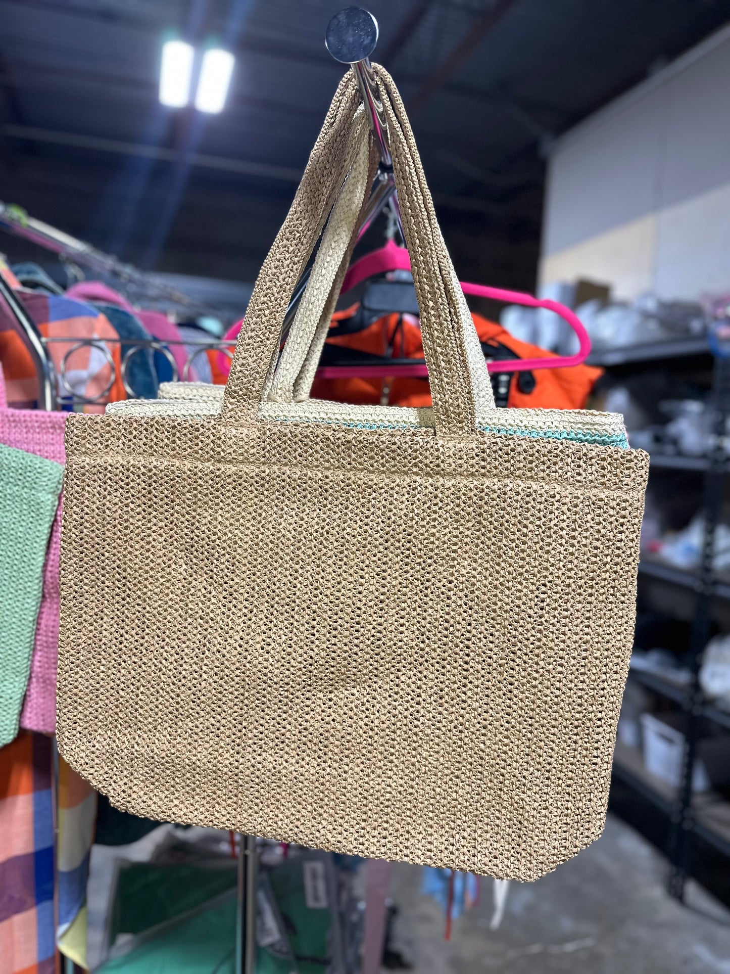 Wicker Beach Bag Solid colors