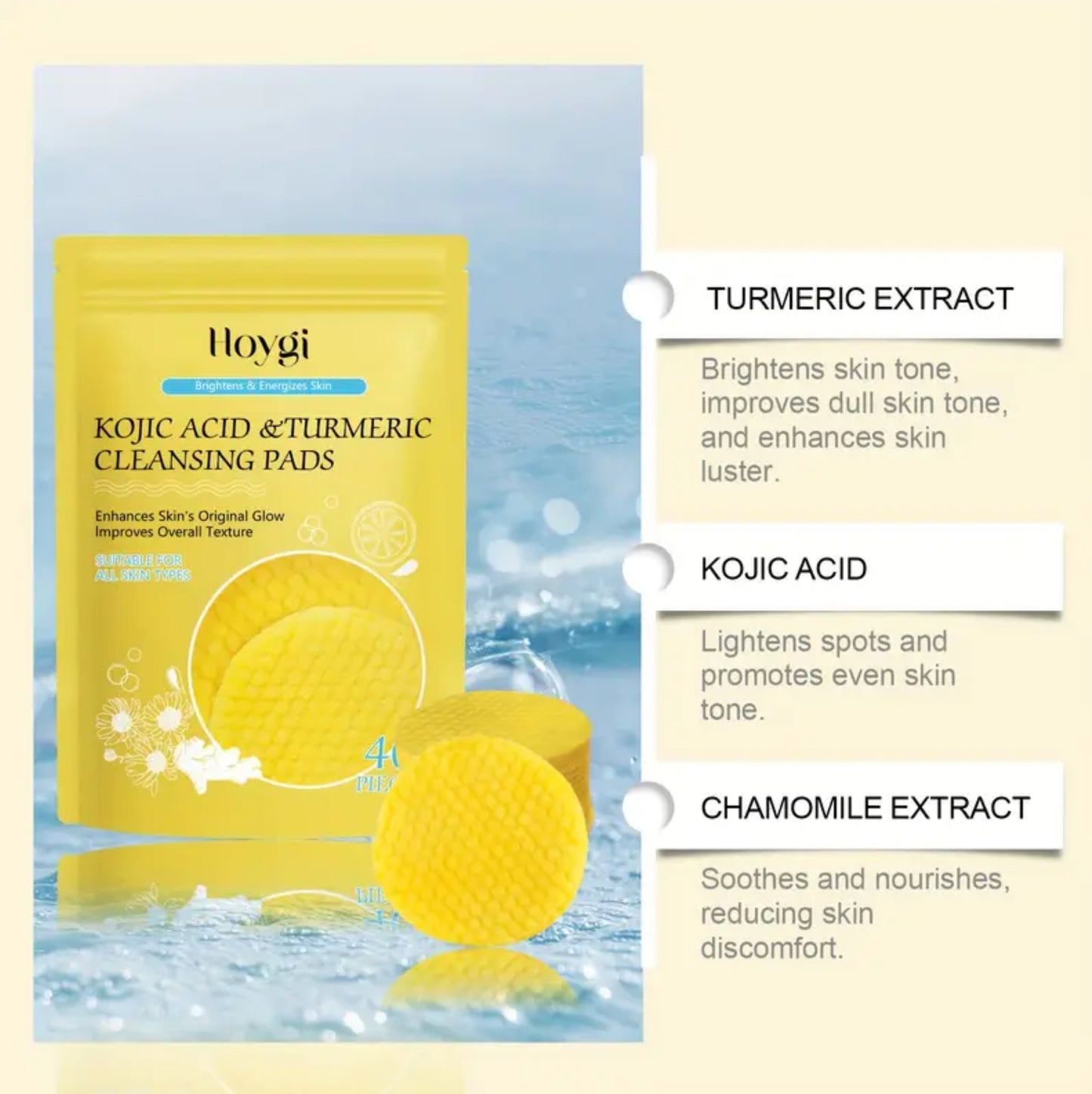 Turmeric & Kojic Acid Facial Cleansing Pads