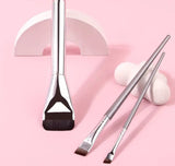 3pcs/set Blade Shaped Eyeliner Brush, Flat Foundation Makeup Brush，Ultra Thin Angled Brush, Portable Makeup Brushes Tool Set