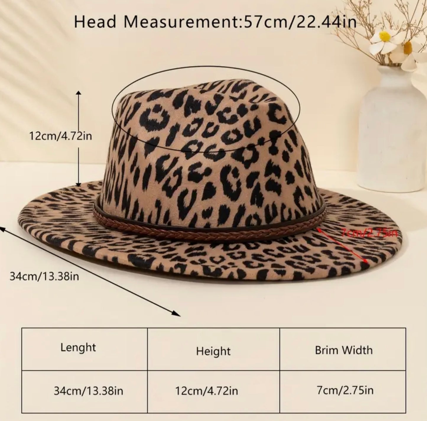 Vintage Fedora Leopard HAT