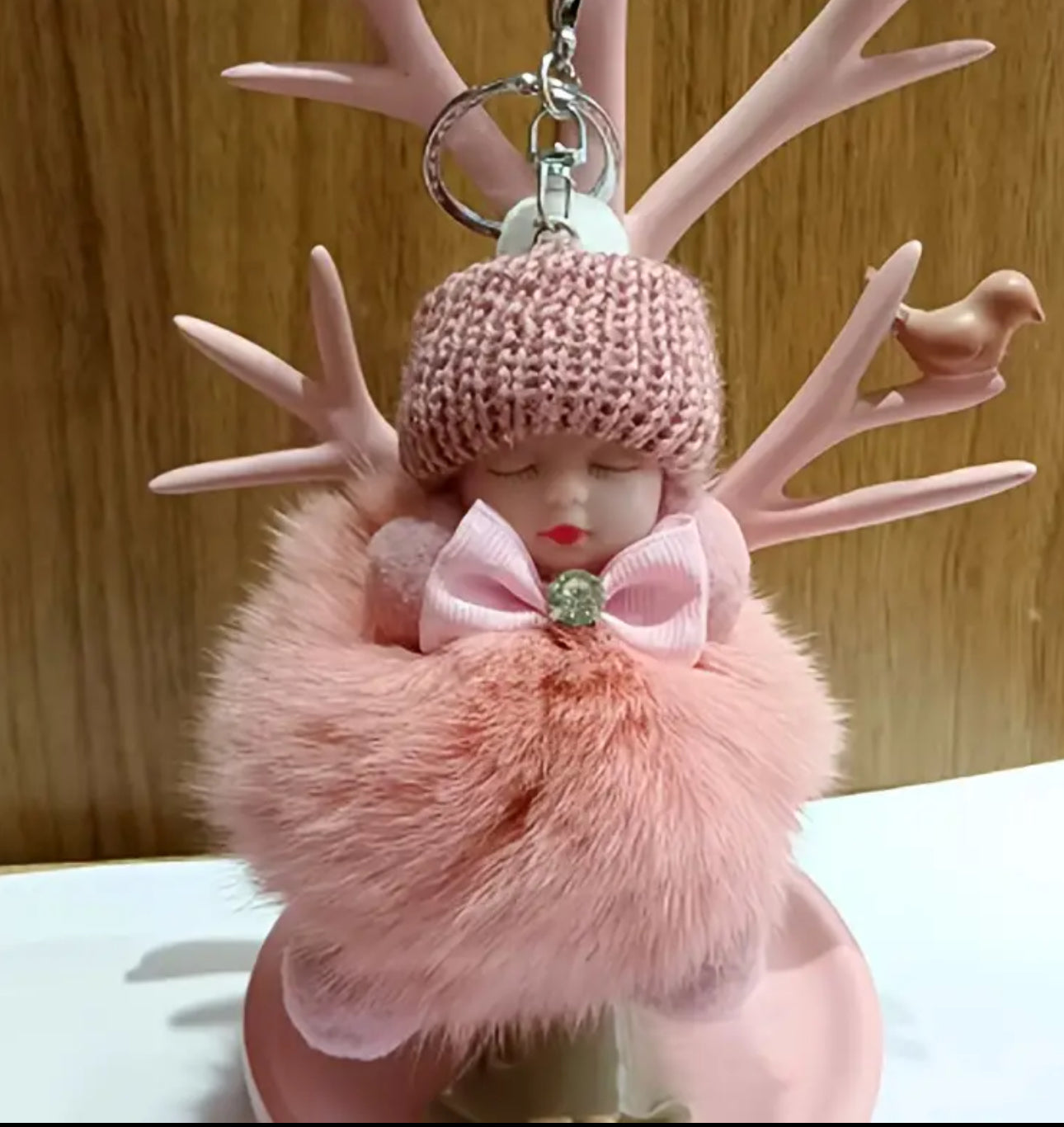 Sleepy Ruby Doll Key Chain